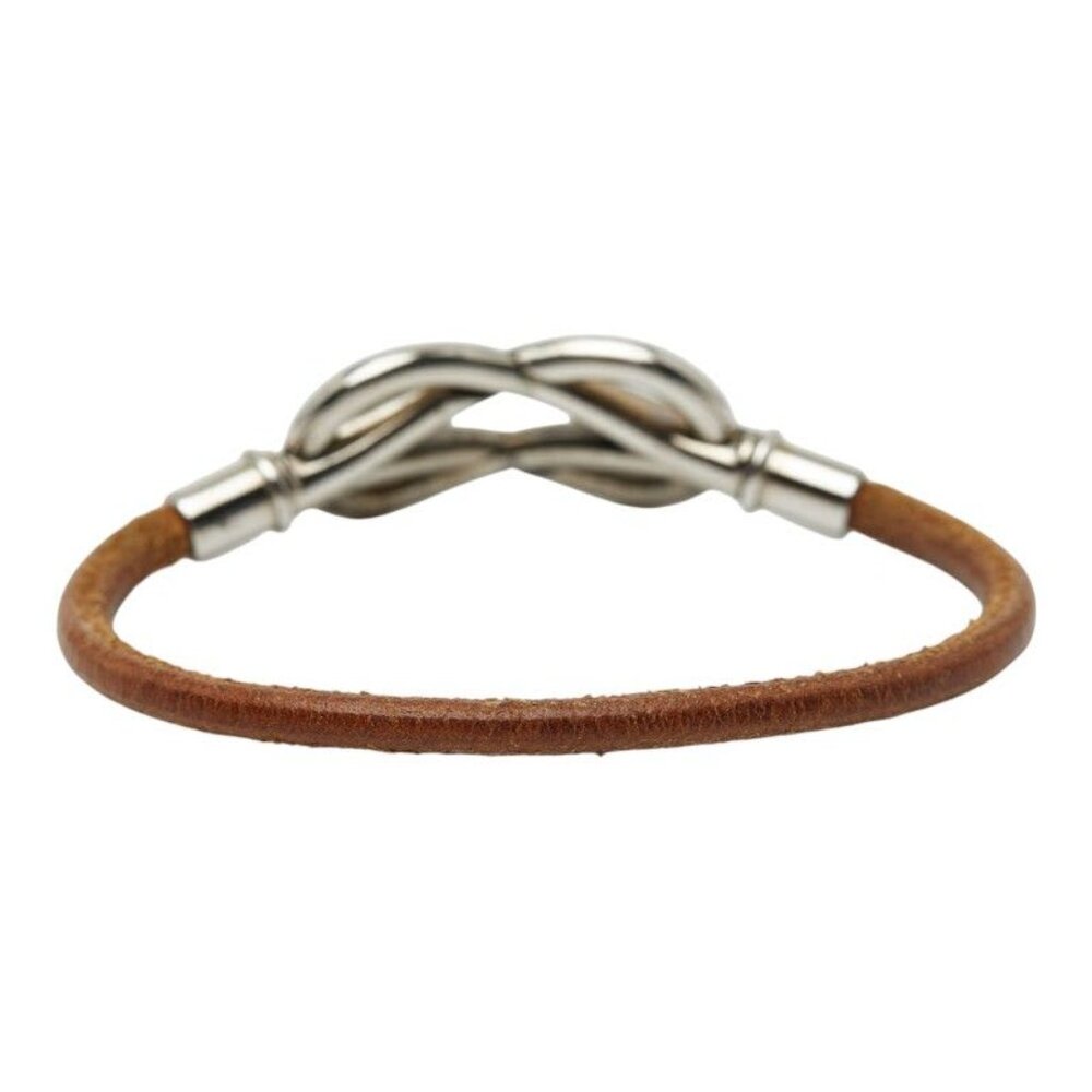 Hermes Atame Silver Brown Metal Leather - Picture 3 of 6
